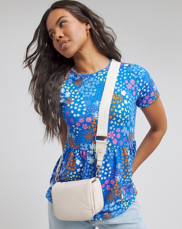 Blue Ditsy Supersoft Smock Top