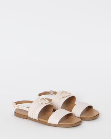 Avril Ring Detail Slingback Sandals - Wide Fit (E)