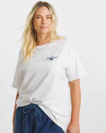 White Saint Tropez Back Graphic T-Shirt