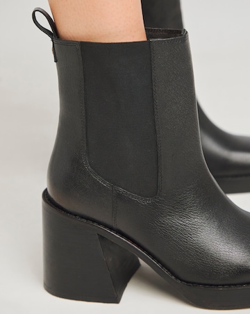 Emery Leather Platform Chelsea Ankle Boots Wide E Fit