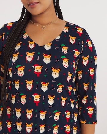 Joe Browns Christmas Corgi Jersey Tunic