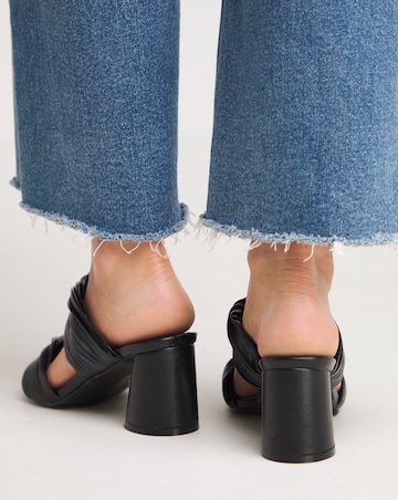 Milan Pleated Twist Strap Heeled Sandals Wide E Fit