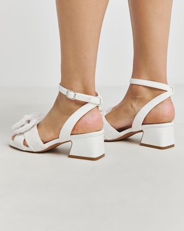 Monet Double Bow Low Block Heel Extra Wide EEE Fit