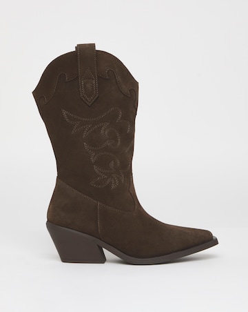 Hydra Embroidered Leather Western Boots Extra Wide EEE Fit Standard Calf