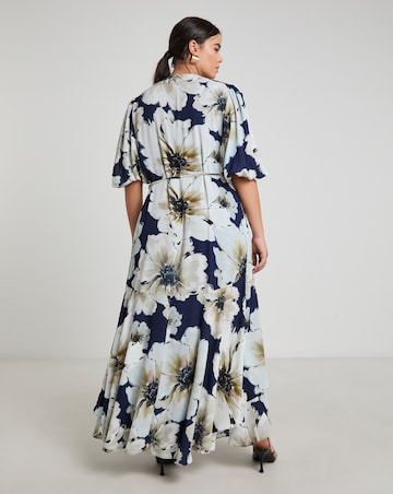 Joanna Hope Wrap Dress With Puff Sleeves