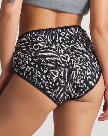 Pretty Secrets (4 Pack) Lace Top Cotton Full Fit Brief Knickers