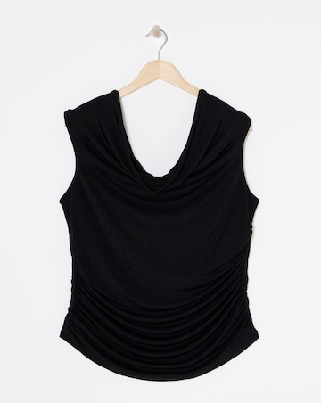 Simply Be Black Slinky Bardot Top