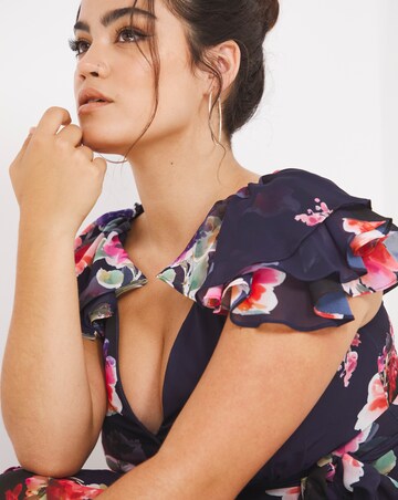 Joanna Hope Printed Layered Maxi Dress