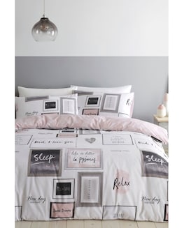 Catherine Lansfield Sleep Dreams Blush Duvet Set