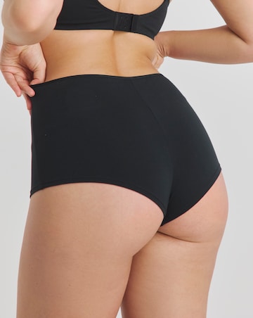 Pretty Secrets (5 Pack) Cotton Boy Short Knickers Black