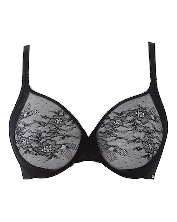 Gossard Glossies Lace Plunge Bra Black