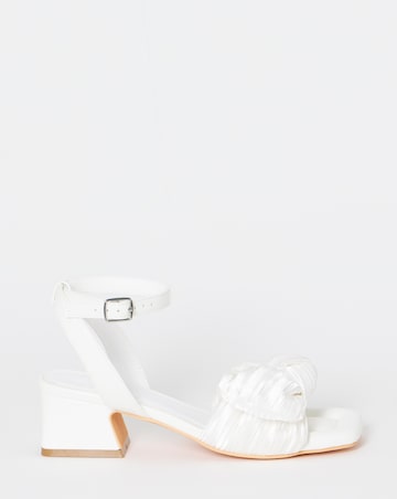 May Side Bow Low Block Heel Sandals - Extra Wide Fit (EEE)