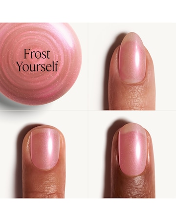 Gel by essie Frost Yourself Metallic Blush Pink Nail Polish, 13.5ml