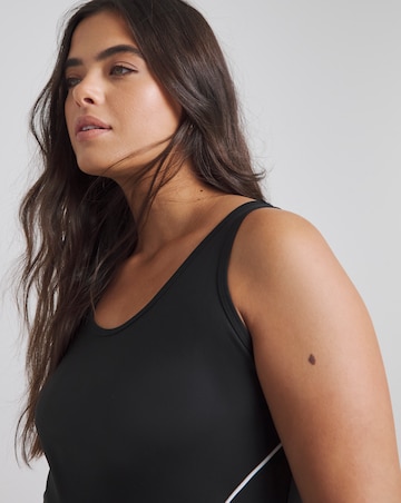 Simply Be SB3 Black & White Active Piping Vest