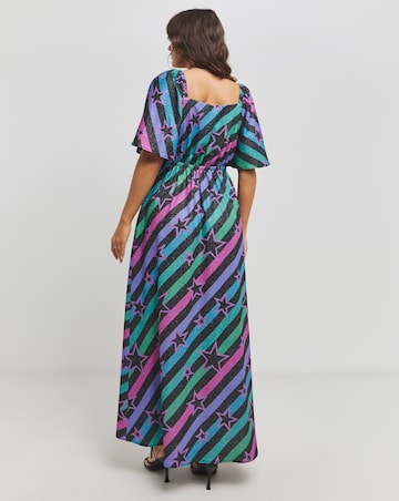 Twisted Wunder Angel Maxi Glitter Lurex Dress