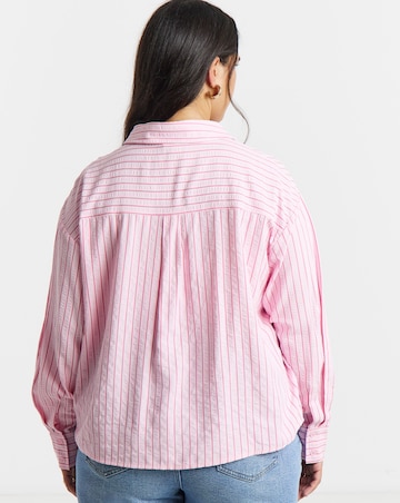 Boxy Striped Seersucker Shirt
