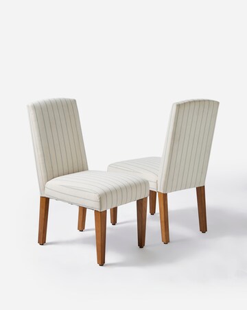Julipa Everly Stripe Pair of Dining Chairs