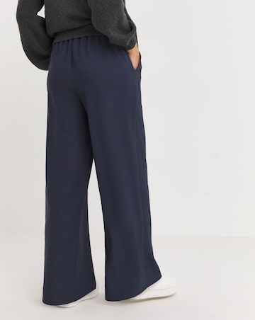 Drawcord Waist Wide Leg Trousers