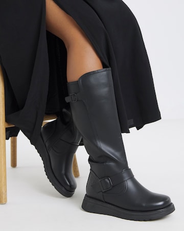 Heavenly Feet Rubymae Knee High Boots Curvy Calf Ex Wide Fit