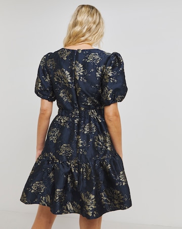 Chi Chi V Neck Floral Print Swing Dress