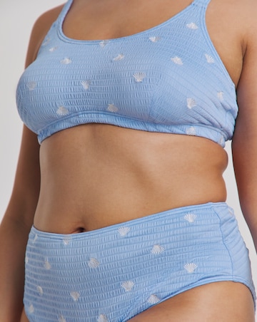 Embroidered Shell Bikini Set