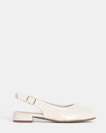 Skylark Flat Peep Toe Slingback Shoes - Extra Wide Fit (EEE)