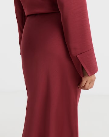 Flounce London Satin Maxi Skirt