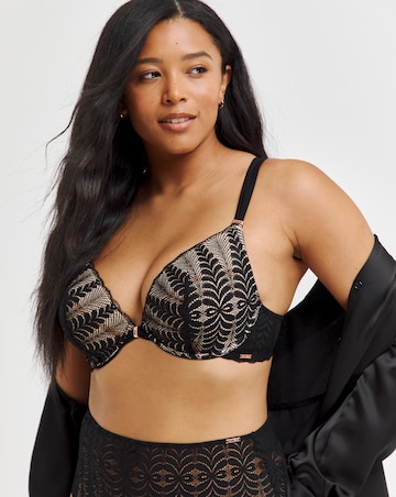 Figleaves Curve Opulence Lace Underwired Padded Plunge Bra