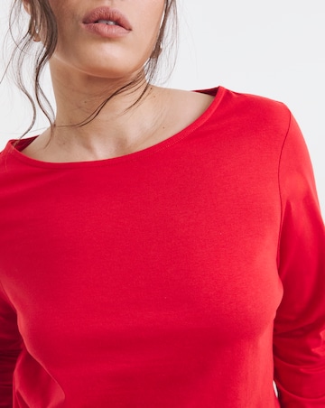 Black, Red & Khaki Pack 3 of Slash Neck Tops