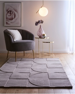 Penny Carved Circles Woollen Rug