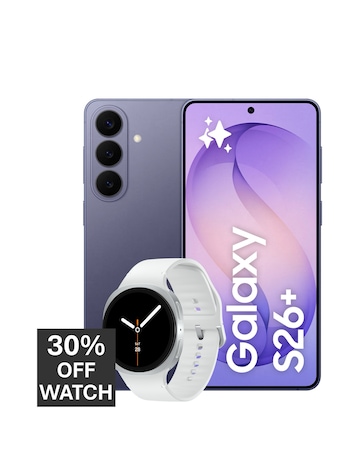 Samsung Galaxy S26+ 512GB (Cobalt Violet) & Galaxy Watch8 44mm BT bundle