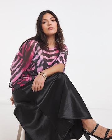 Joanna Hope Pleated Seam Blouse