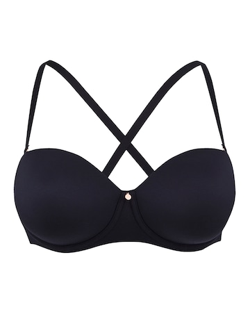 Figleaves Smoothing Multiway Balcony Bra (B-GG) Black