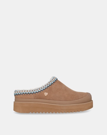 Skechers Bobs Dakota Suede Flatform Slipper Clog - Standard Fit