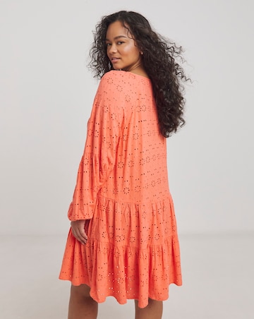 Beach To Beach Broderie Mini Beach Dress