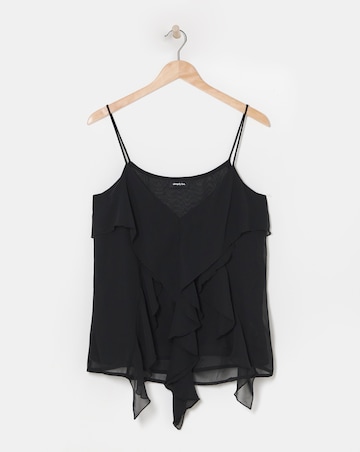 Simply Be Black Ruffle Front Cami