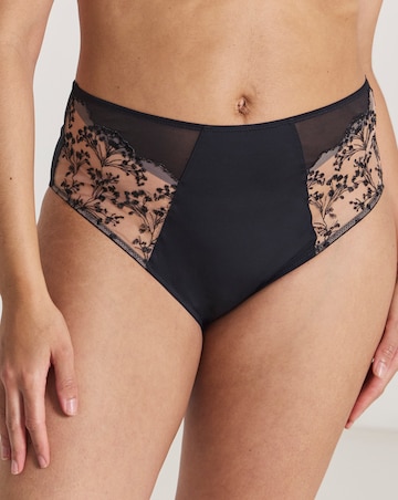 Pretty Secrets Penelope High Leg Knickers Black