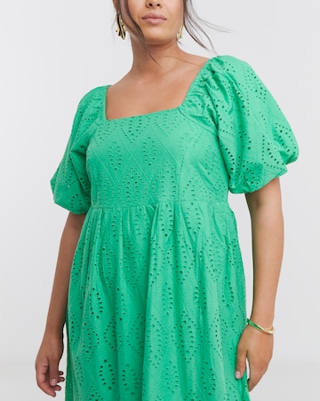 Green Broderie Maxi Dress