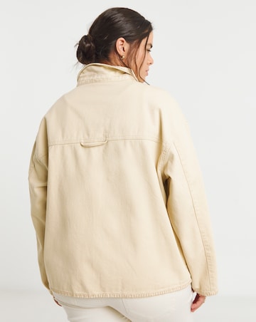 Simply Be Neutral Stitch Detail utility Jacket