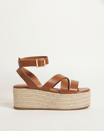 Arabella Flatform Espadrille Sandals Ex Wide Fit