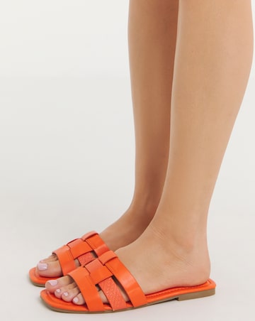 Tatiana Woven Flat Sandals Wide E Fit