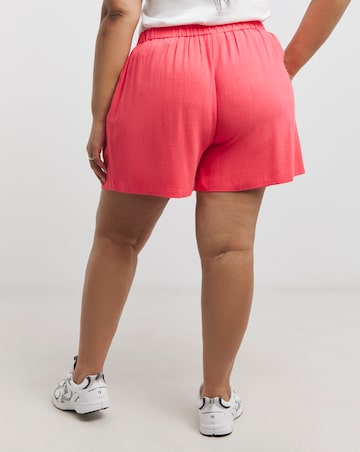 Coral Tailored Linen Look Shorts