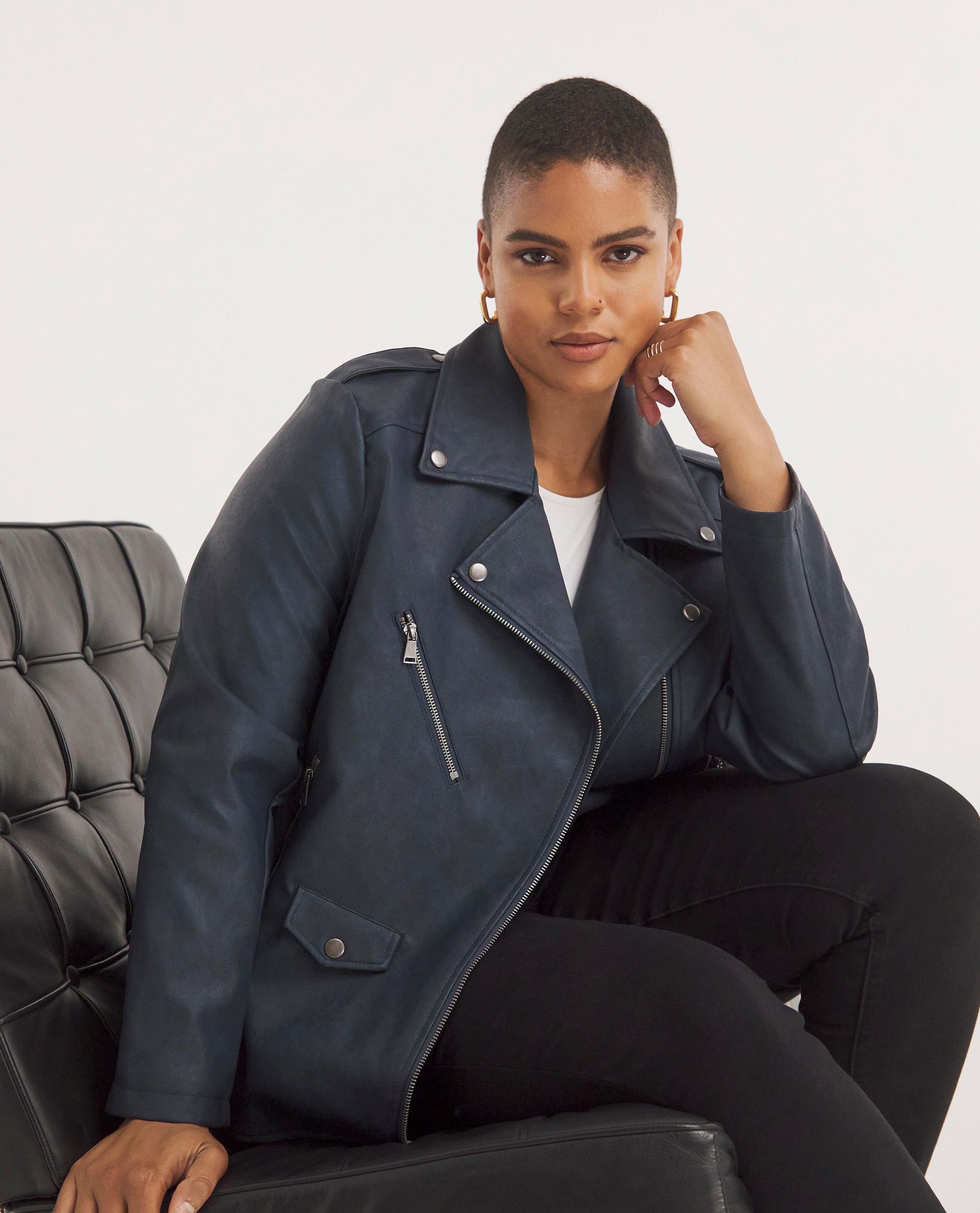 The leather biker jacket
