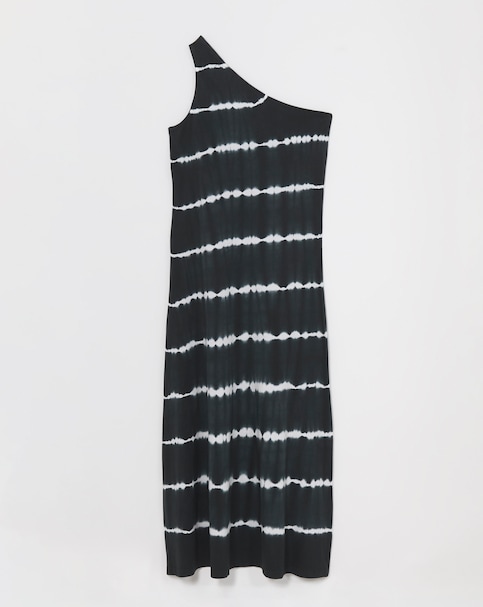 Simply Be Tie Dye Cotton Jersey  One Shoulder Maxi Dress