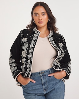 Joe Browns Black Extraordinary Embrodiered Boutique Jacket