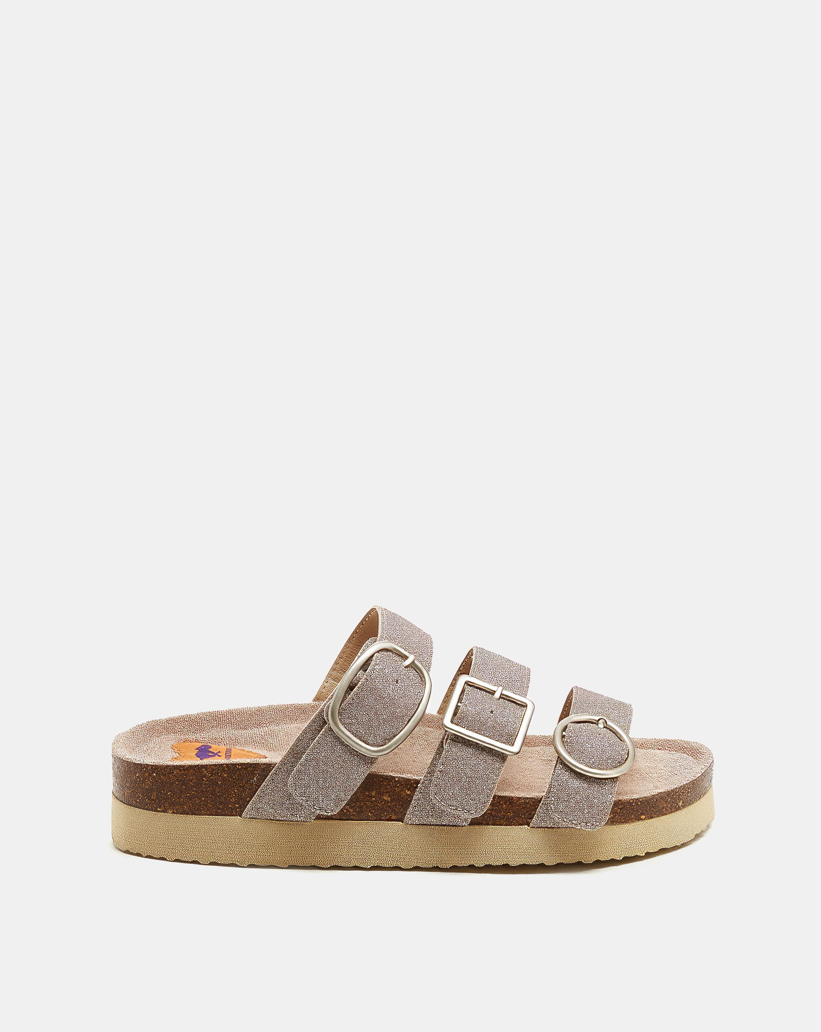 Rocket Dog Astor Glenn Glitter 3 Strap Buckle Sandal Simply Be