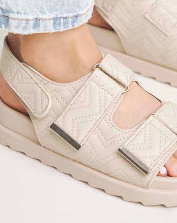 Jess Quilted Touch and Close Sandals Extra Wide EEE Fit