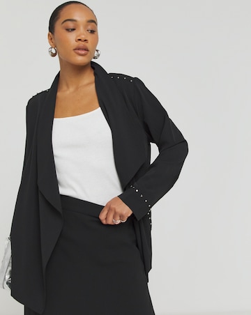 Religion Studded Waterfall Jacket