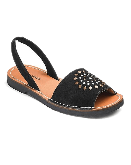Embellished black sandal