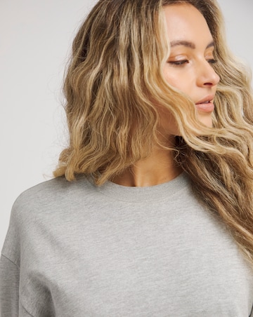 Grey Marl Midi Sweatshirt Dress